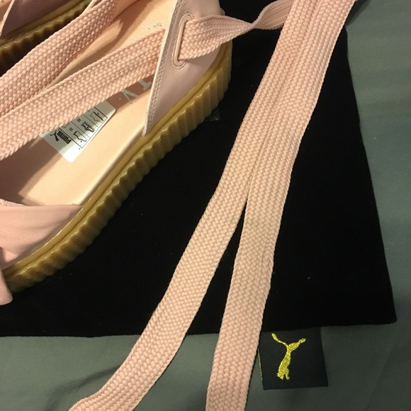 New Fenty by Rihanna Puma Pink Creeper Bow Sandals - Picture 8 of 8